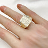 Anillo de Hombre 01.411.0006.11 Oro Laminado, Diamantado, Tono Dorado (Size 11)