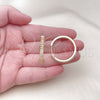 Argolla Huggie 02.195.0300.30 Oro Laminado, con Blanca Zirconia Cubica, Pulido, Tono Dorado