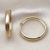 Argolla Huggie 02.195.0305.30 Oro Laminado, Pulido, Tono Dorado