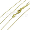 Gargantilla Basica 04.213.0336.16 Oro Laminado, Diseño de Rolo, Pulido, Tono Dorado (01 MM Thickness, 16 Inches Length)