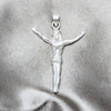 Dije Religioso 05.392.0086 Plata Rodinada, Diseño de Cruz, Pulido, Tono Plateado