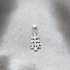 Dije Religioso 05.392.0093 Plata Rodinada, Diseño de Crucifijo y Jesus, Pulido, Tono Plateado