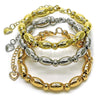 Aro Trio 07.170.0045.03 Oro Laminado, Diseño de Bola, Pulido, Tres Tonos (07 MM Thickness, Size 3 (2.00 Diameter))