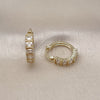 Argolla Pequeña 02.213.0772.22 Oro Laminado, con Zirconia Cubica Blanca, Pulido, Tono Dorado