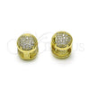 Argolla Huggie 02.213.0775.10 Oro Laminado, Diseño de Corazón, con Blanca Micro Pave, Pulido, Tono Dorado