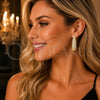 Argolla Huggie 02.283.0166.16 Oro Laminado, Diseño de Gota, con Zirconia Cubica Blanca, Pulido, Tono Dorado