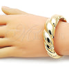 Aro Individual 07.307.0033.04 Oro Laminado, Diseño de Torcido, Pulido, Tono Dorado (20 MM Thickness, Size 4 (2.25 Diameter))