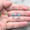 Arete Dormilona 02.392.0041 Plata Rodinada, con Zirconia Cubica Topacio Azul, Pulido, Tono Plateado