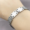 Pulsera Solida 03.114.0382.5.08 Acero Inoxidable, Pulido, Tono Plateado (13 MM Thickness, 8 Inches Length)