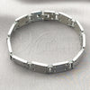 Pulsera Solida 03.114.0382.5.08 Acero Inoxidable, Pulido, Tono Plateado (13 MM Thickness, 8 Inches Length)