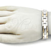 Pulsera Solida 03.114.0225.4.08 Acero Inoxidable, Pulido, Dos Tonos (12 MM Thickness, 8 Inches Length)