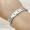 Pulsera Solida 03.114.0225.4.08 Acero Inoxidable, Pulido, Dos Tonos (12 MM Thickness, 8 Inches Length)