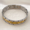 Pulsera Solida 03.114.0221.4.09 Acero Inoxidable, Pulido, Dos Tonos (16 MM Thickness, 9 Inches Length)