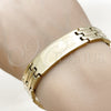 Pulsera Solida 03.114.0218.4.09 Acero Inoxidable, Pulido, Tono Dorado (14 MM Thickness, 9 Inches Length)