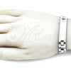Pulsera Solida 03.114.0365.1.09 Acero Inoxidable, Pulido, Tono Plateado (12 MM Thickness, 9 Inches Length)