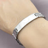 Pulsera Solida 03.114.0247.2.08 Acero Inoxidable, Pulido, Tono Plateado (12 MM Thickness, 9 Inches Length)