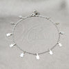 Tobillera de Dije 03.409.0075.10 Plata Rodinada, Diseño de Tortuga, Pulido, Tono Plateado (Grosor 01 MM, 10 Pulgadas de Largo)