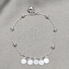 Pulsera de Dije 03.409.0083.08 Plata Rodinada, Pulido, Tono Plateado (Grosor 01 MM, 8 Pulgadas de Largo)