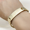 Pulsera Solida 03.114.0355.3.08 Acero Inoxidable, Pulido, Tono Dorado (15 MM Thickness, 8 Inches Length)