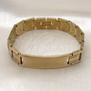Pulsera Solida 03.114.0355.3.08 Acero Inoxidable, Pulido, Tono Dorado (15 MM Thickness, 8 Inches Length)