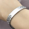 Pulsera Solida 03.114.0343.1.09 Acero Inoxidable, Pulido, Tono Plateado (13 MM Thickness, 9 Inches Length)