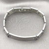Pulsera Solida 03.114.0245.2.09 Acero Inoxidable, Pulido, Tono Plateado (13 MM Thickness, 9 Inches Length)