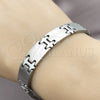 Pulsera Solida 03.114.0265.1.08 Acero Inoxidable, Pulido, Tono Plateado (12 MM Thickness, 8 Inches Length)