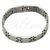 Pulsera Solida 03.114.0265.1.08 Acero Inoxidable, Pulido, Tono Plateado (12 MM Thickness, 8 Inches Length)