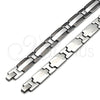 Pulsera Solida 03.114.0372.2.08 Acero Inoxidable, Pulido, Tono Plateado (12 MM Thickness, 8 Inches Length)