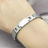 Pulsera Solida 03.114.0340.2.08 Acero Inoxidable, Pulido, Tono Plateado (12 MM Thickness, 8 Inches Length)