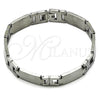 Pulsera Solida 03.114.0340.2.08 Acero Inoxidable, Pulido, Tono Plateado (12 MM Thickness, 8 Inches Length)
