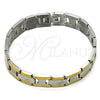 Pulsera Solida 03.114.0393.08 Acero Inoxidable, Pulido, Dos Tonos (12 MM Thickness, 8 Inches Length)