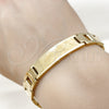 Pulsera Solida 03.114.0394.08 Acero Inoxidable, Pulido, Tono Dorado (12 MM Thickness, 8 Inches Length)