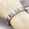 Pulsera Solida 03.114.0395.09 Acero Inoxidable, Pulido, Tono Plateado (13 MM Thickness, 9 Inches Length)