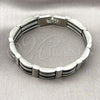 Pulsera Solida 03.114.0395.09 Acero Inoxidable, Pulido, Tono Plateado (13 MM Thickness, 9 Inches Length)