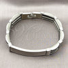 Pulsera Solida 03.114.0395.1.08 Acero Inoxidable, Pulido, Tono Plateado (13 MM Thickness, 9 Inches Length)