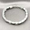 Pulsera Solida 03.114.0399.09 Acero Inoxidable, Pulido, Tono Plateado (10 MM Thickness, 9 Inches Length)