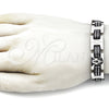 Pulsera Solida 03.114.0400.08 Acero Inoxidable, Pulido, Tono Plateado (14 MM Thickness, 9 Inches Length)