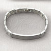Pulsera Solida 03.114.0409.08 Acero Inoxidable, Pulido, Tono Plateado (10 MM Thickness, 8 Inches Length)