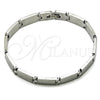 Pulsera Solida 03.114.0410.08 Acero Inoxidable, Pulido, Tono Plateado (09 MM Thickness, 9 Inches Length)
