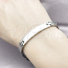 Pulsera Solida 03.114.0411.08 Acero Inoxidable, Pulido, Tono Plateado (09 MM Thickness, 9 Inches Length)