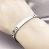 Pulsera Solida 03.114.0413.08 Acero Inoxidable, Pulido, Tono Plateado (08 MM Thickness, 8 Inches Length)