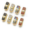 Argolla Huggie 02.210.0889.1.14 Oro Laminado, Diseño de Corazón, con Granate Zirconia Cubica, Pulido, Tono Dorado