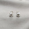 Arete Dormilona 02.409.0035 Plata Rodinada, Diseño de Nudo, Pulido, Tono Plateado