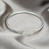Aro Individual 07.409.0021 Plata Rodinada, Diseño de Corazón, Pulido, Tono Plateado (Grosor 04 MM, Talla Unica)