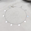 Tobillera de Dije 03.409.0148.10 Plata Rodinada, Diseño de Corazón, Pulido, Tono Plateado (Grosor 03 MM, 10 Pulgadas de Largo)