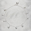 Tobillera de Dije 03.409.0154.10 Plata Rodinada, Diseño de Estrella y Bola, Pulido, Tono Plateado (Grosor 03 MM, 10 Pulgadas de Largo)