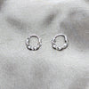 Argolla Pequeña 02.401.0083.10 Plata Rodinada, Diseño de Torcido, Pulido, Tono Plateado
