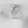 Dije Elegante 05.392.0101 Plata Rodinada, Diseño de Perro, Pulido, Tono Plateado