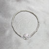 Pulsera Bolo Ajustable 03.392.0041 Plata Rodinada, Diseño de Mano de Dios y Bola, Pulido, Tono Plateado (Grosor 03 MM, 7 Pulgadas de Largo)